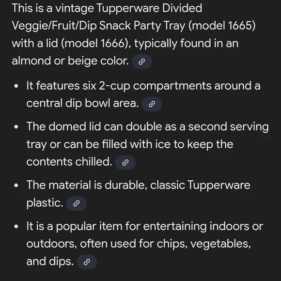 Tupperware Beige Sectioned Platter - Picture 7 of 7